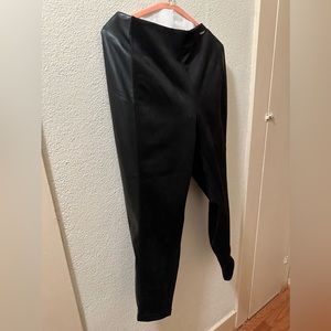 Marc New York NWT Black Faux Leather/Faux Suede Women’s Control Waistband Pants